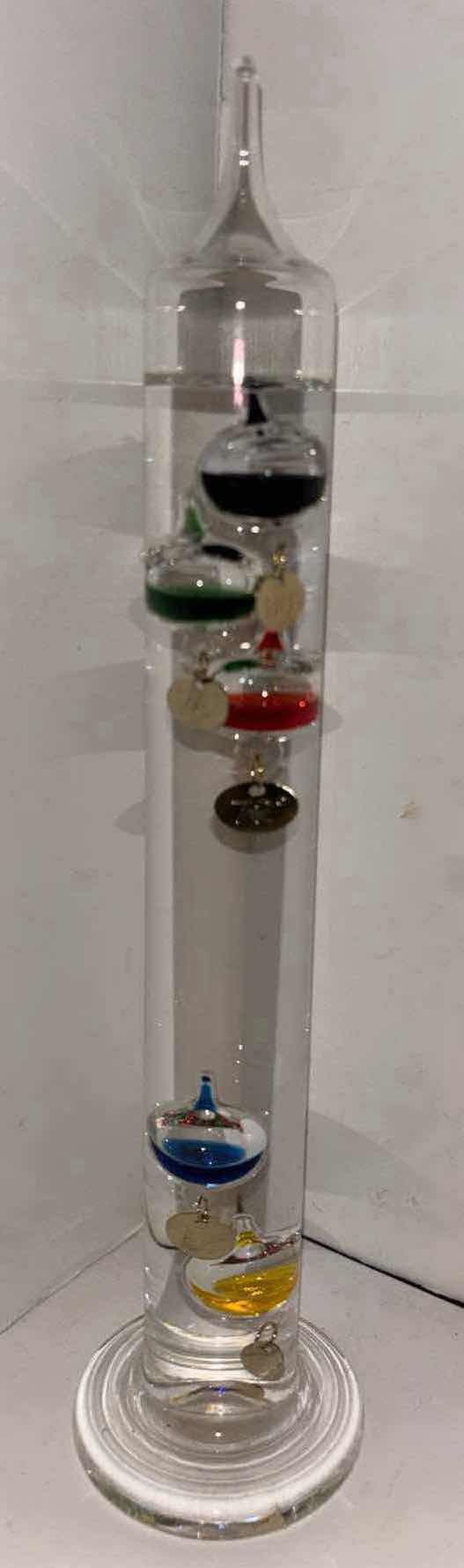 Photo 4 of GALILEO GLASS THERMOMETERS W FLOATING GLOBES (TALLEST 13.25”)