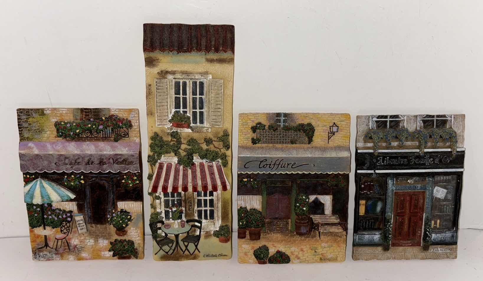 Photo 1 of 4 PC EUROPEAN WALL PLAQUES (LARGEST 3.25” x 9.5”)