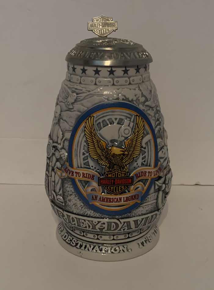 Photo 1 of VINTAGE 2000 HARLEY DAVIDSON MOTORCYCLE LIMITED EDITION COLLECTION BEER STEIN
