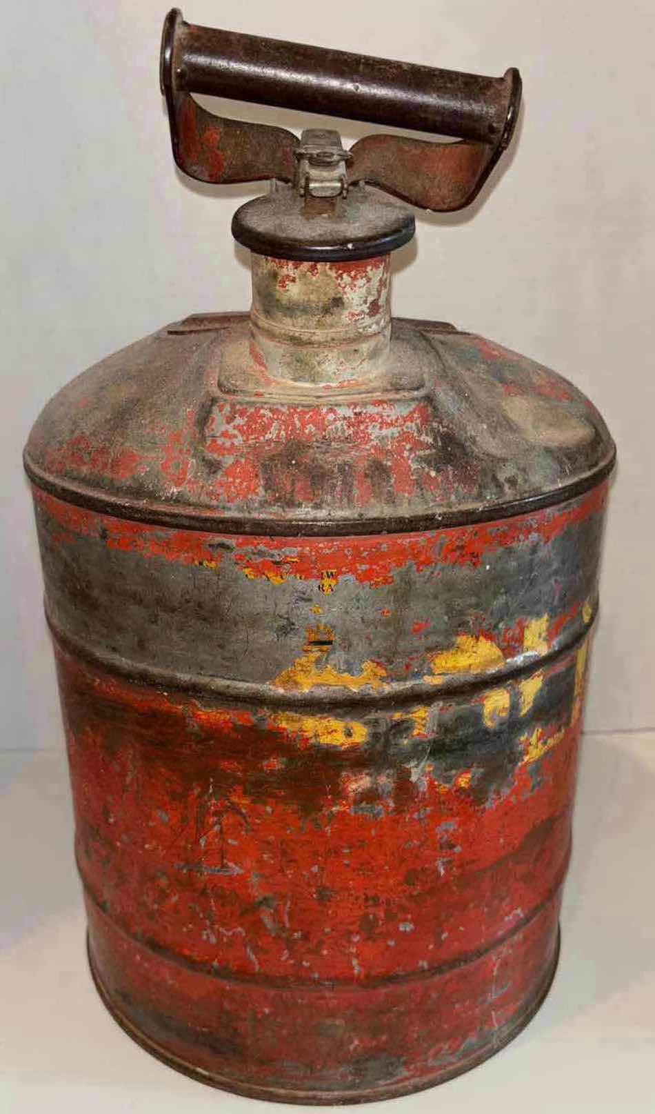Photo 2 of VINTAGE STEEL FUEL CAN (16”H)