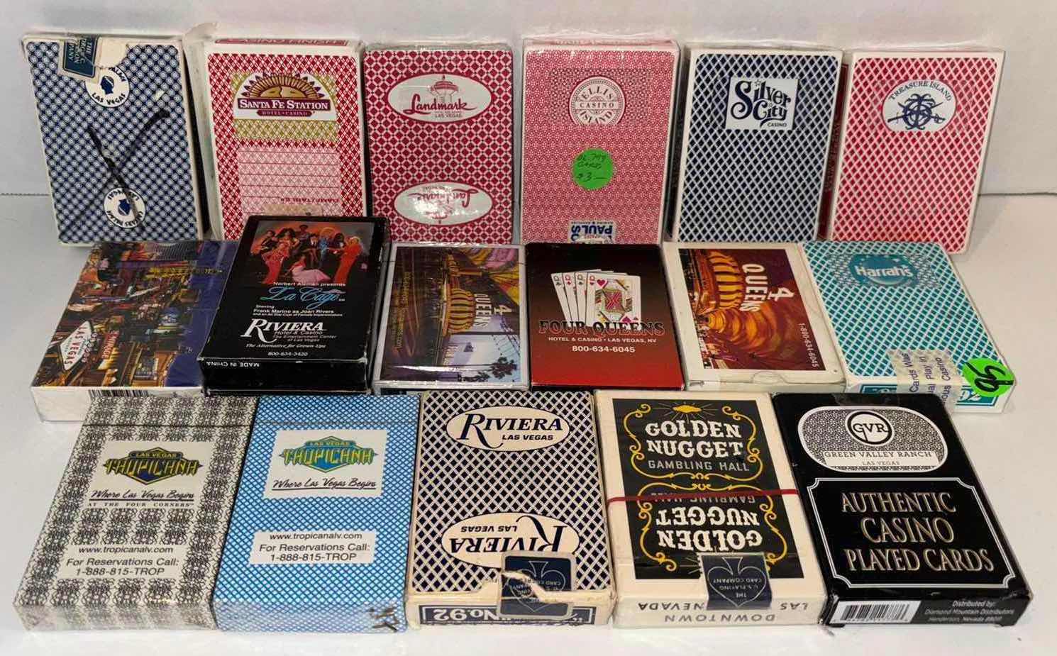 Photo 1 of ASSORTED CASINO DECKS OF CARDS (18)