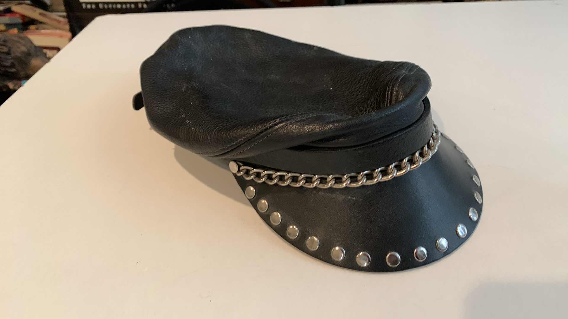 Photo 1 of LEATHER MOTORCYCLE CAP