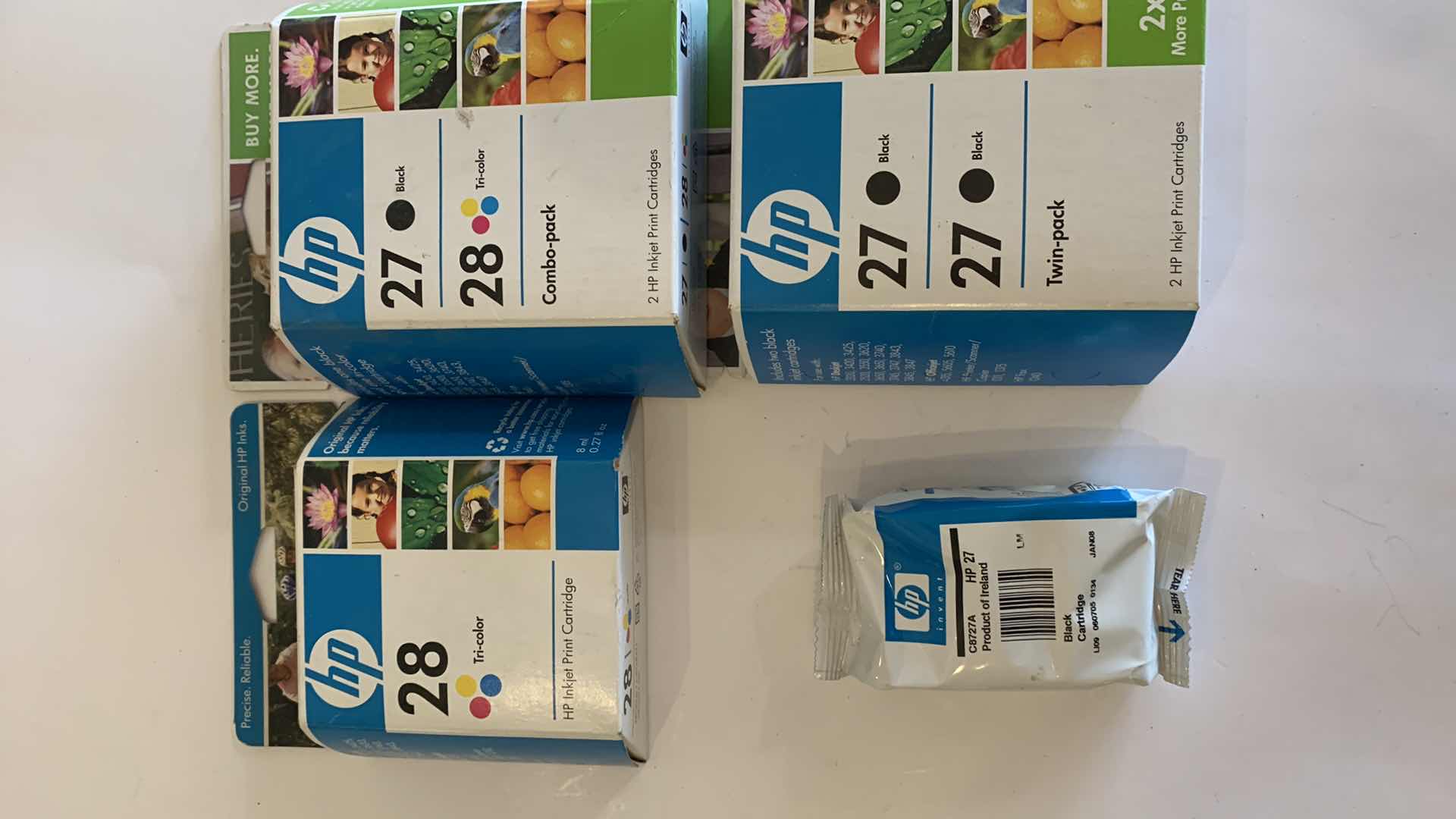 Photo 1 of HP INKJET CARTRIDGES 27 & 28