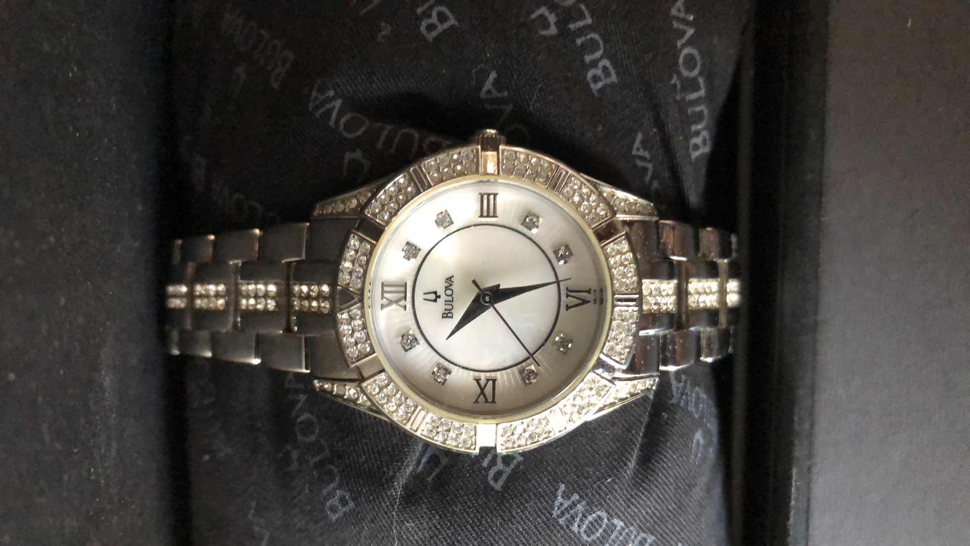 Photo 2 of CRYSTAL BULOVA QUARTZ LADIES WATCH STAINLESS STEEL