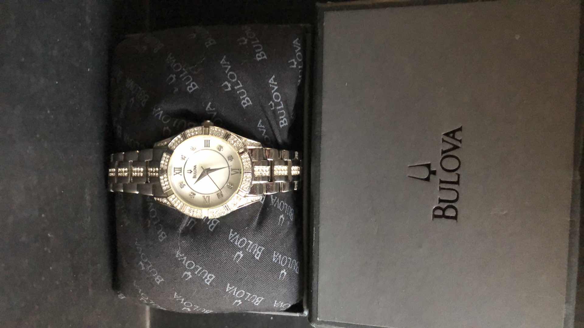 Photo 1 of CRYSTAL BULOVA QUARTZ LADIES WATCH STAINLESS STEEL