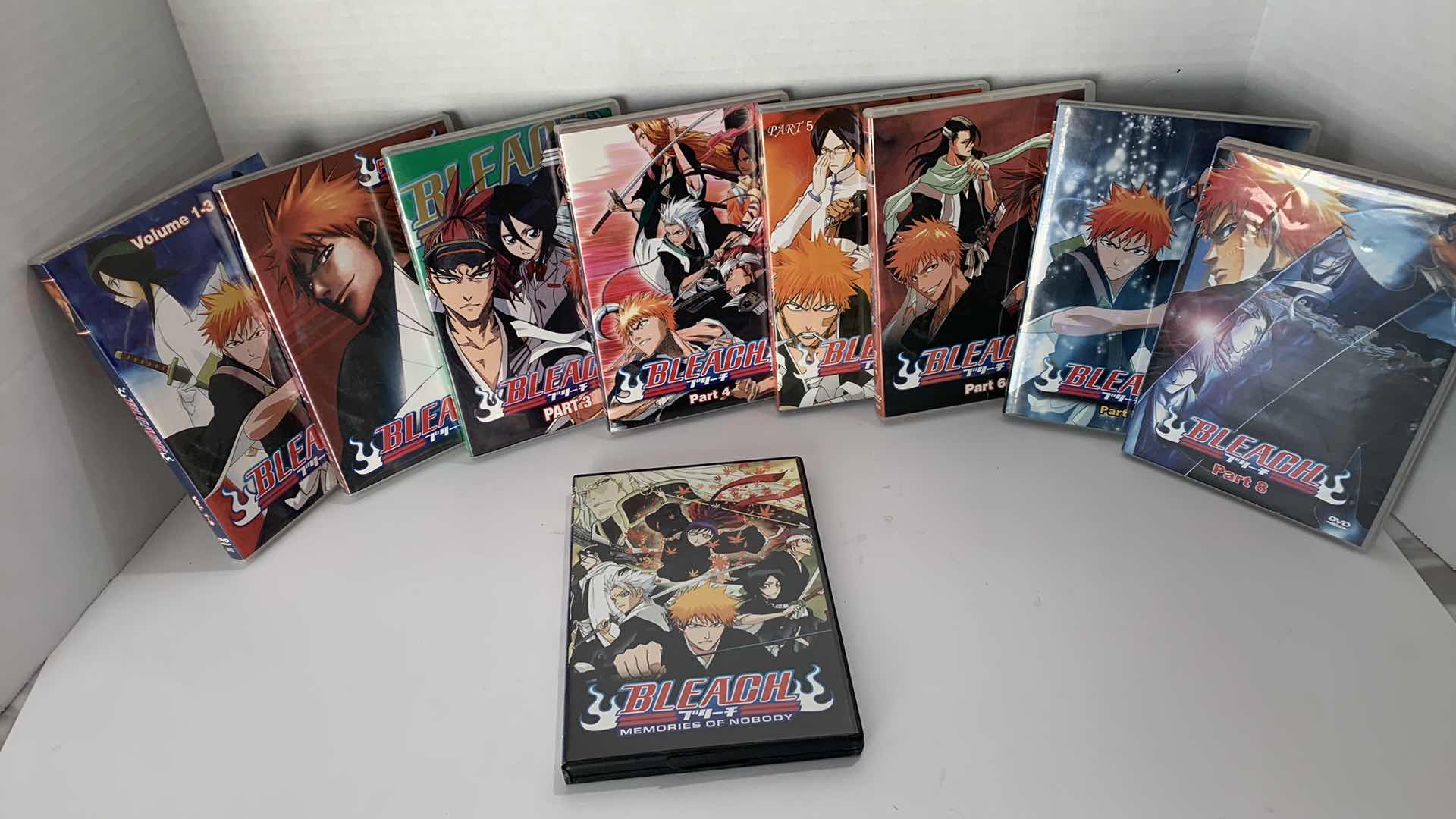 Photo 1 of BLEACH PART 1-8 DVD’S AND “MEMORIES OF NOBODY” MANGA ANIME