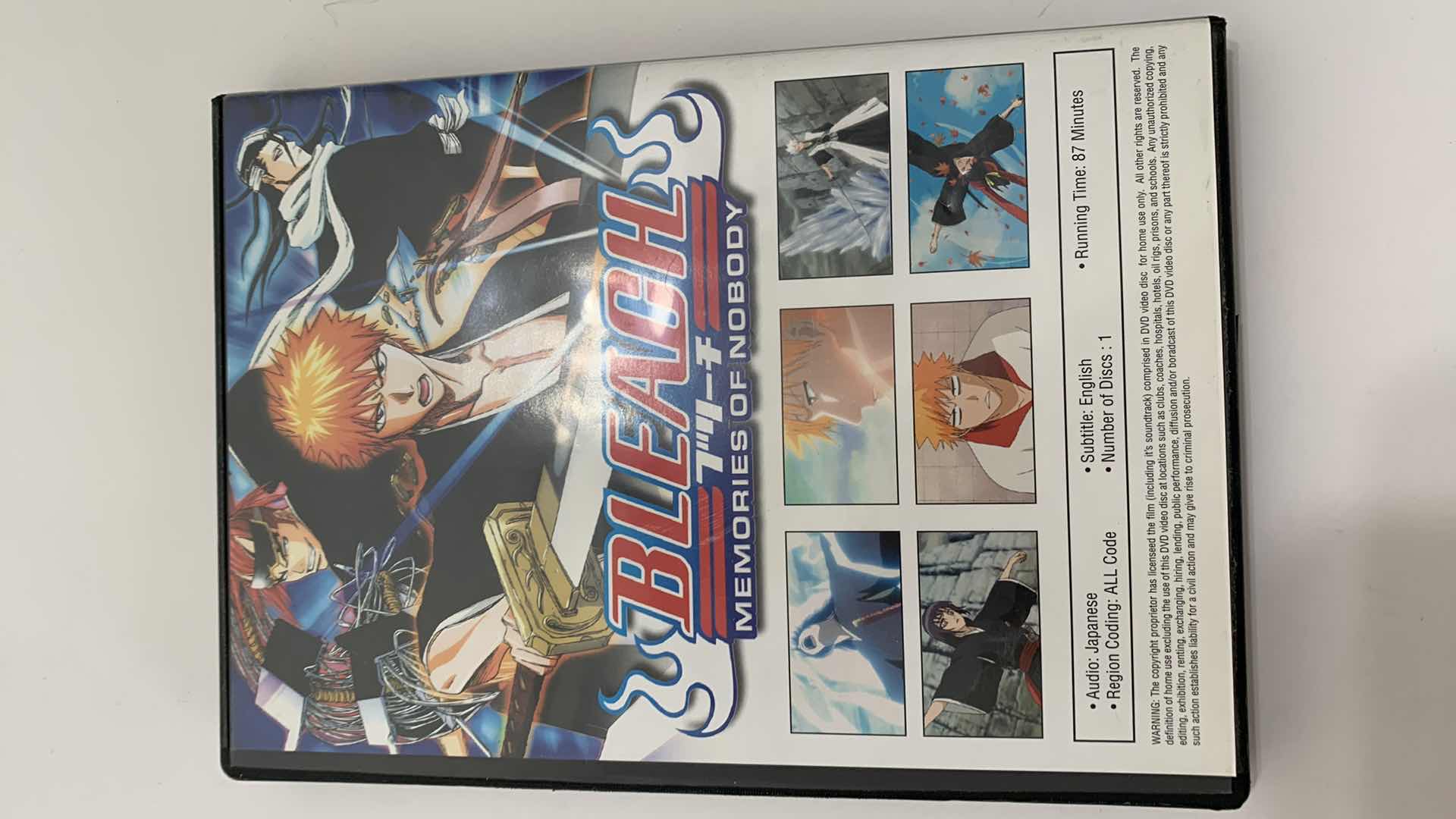 Photo 4 of BLEACH PART 1-8 DVD’S AND “MEMORIES OF NOBODY” MANGA ANIME