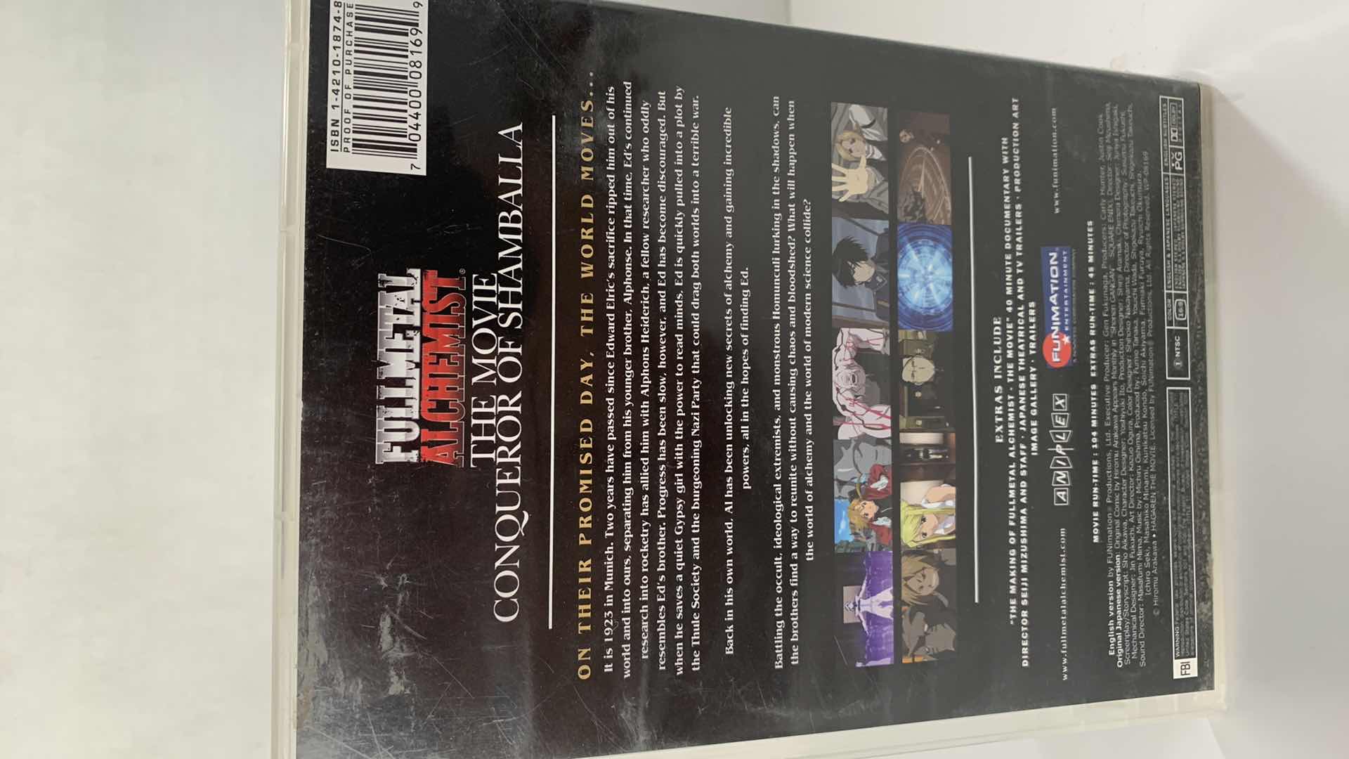 Photo 2 of FULLMETAL ALCHEMIST “THE MOVIE CONQUEROR OF SHAMBALA DVD