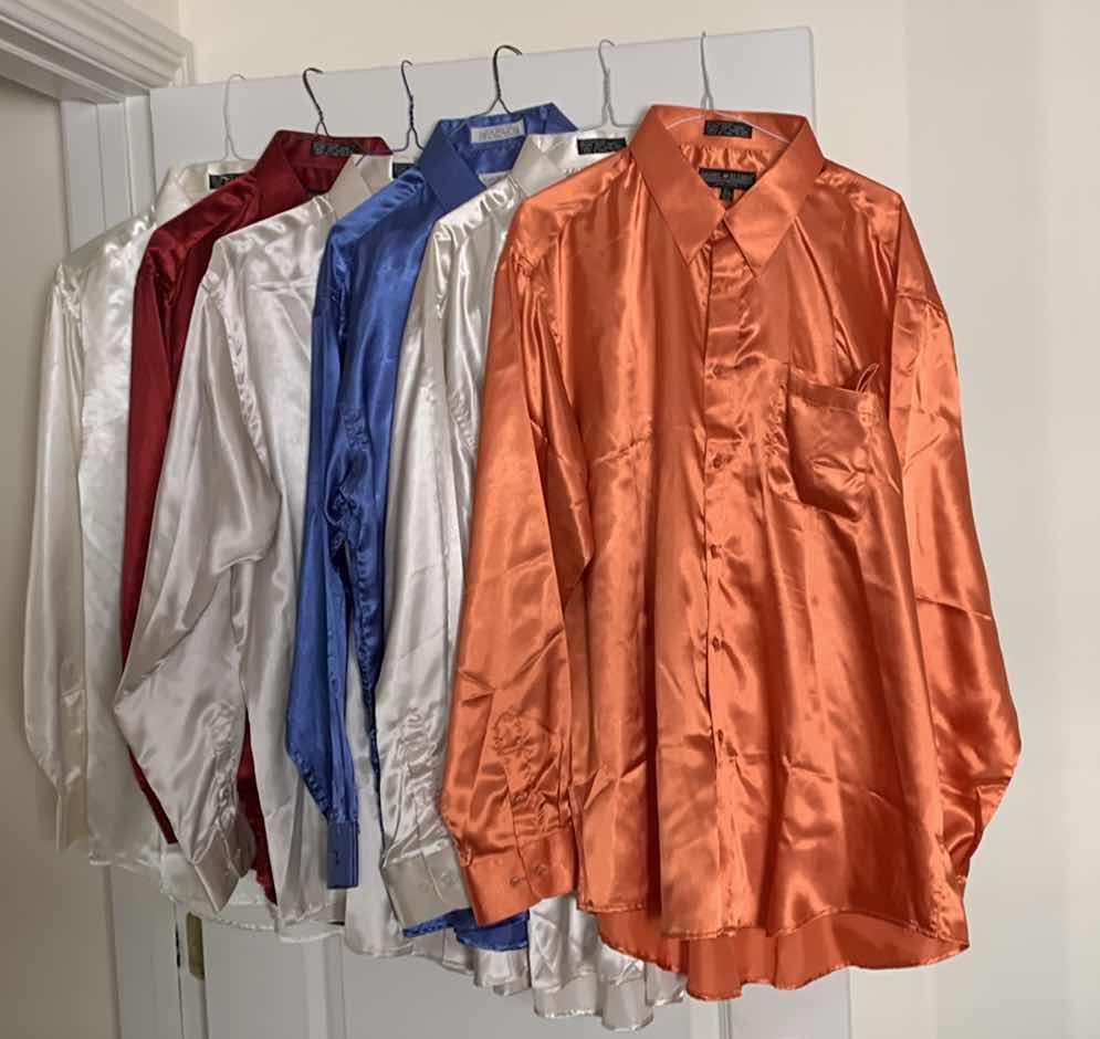Photo 1 of 6-MENS DANIEL ELLISSA SATIN SHIRTS SIZE L AND XL