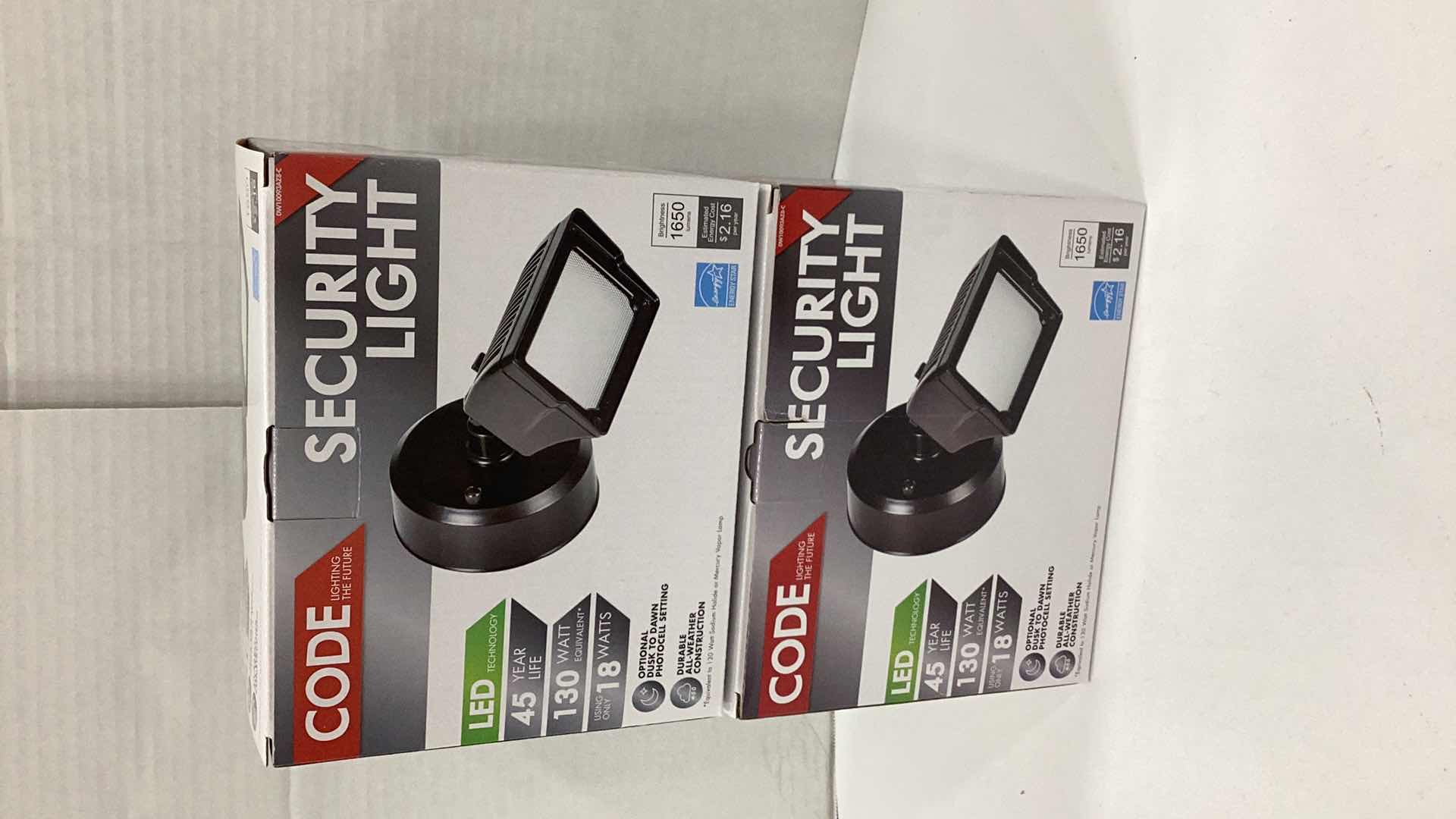 Photo 1 of 2 PCS CODE SECURITY LIGHTS