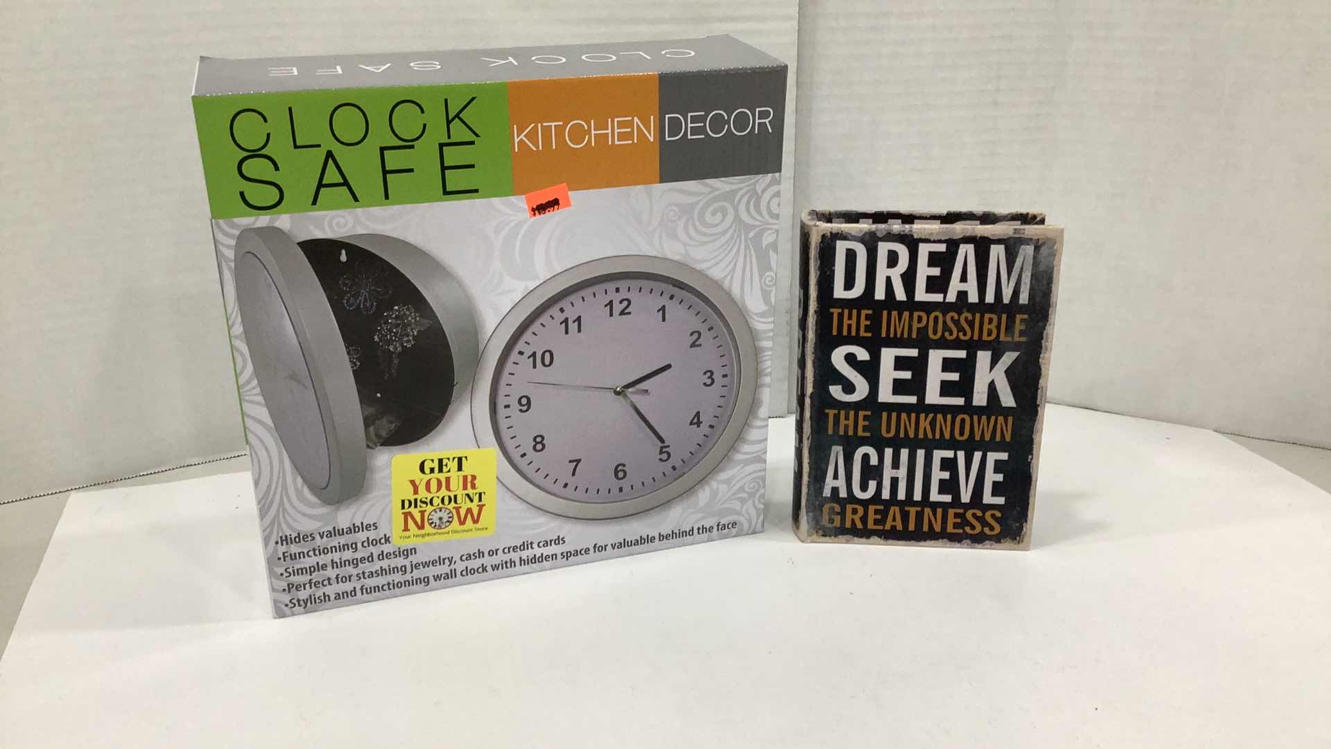 Photo 1 of 2 PCS NEW CLOCK AND BOOK SAFE