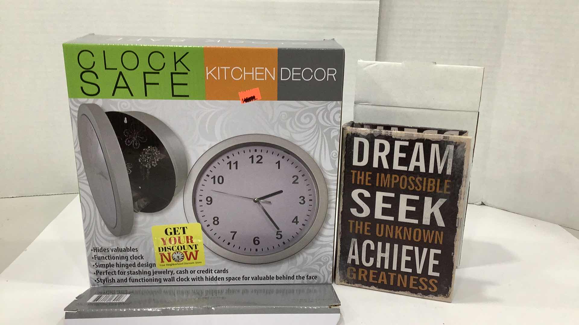 Photo 1 of 2 PCS NEW CLOCK AND BOOK SAFE