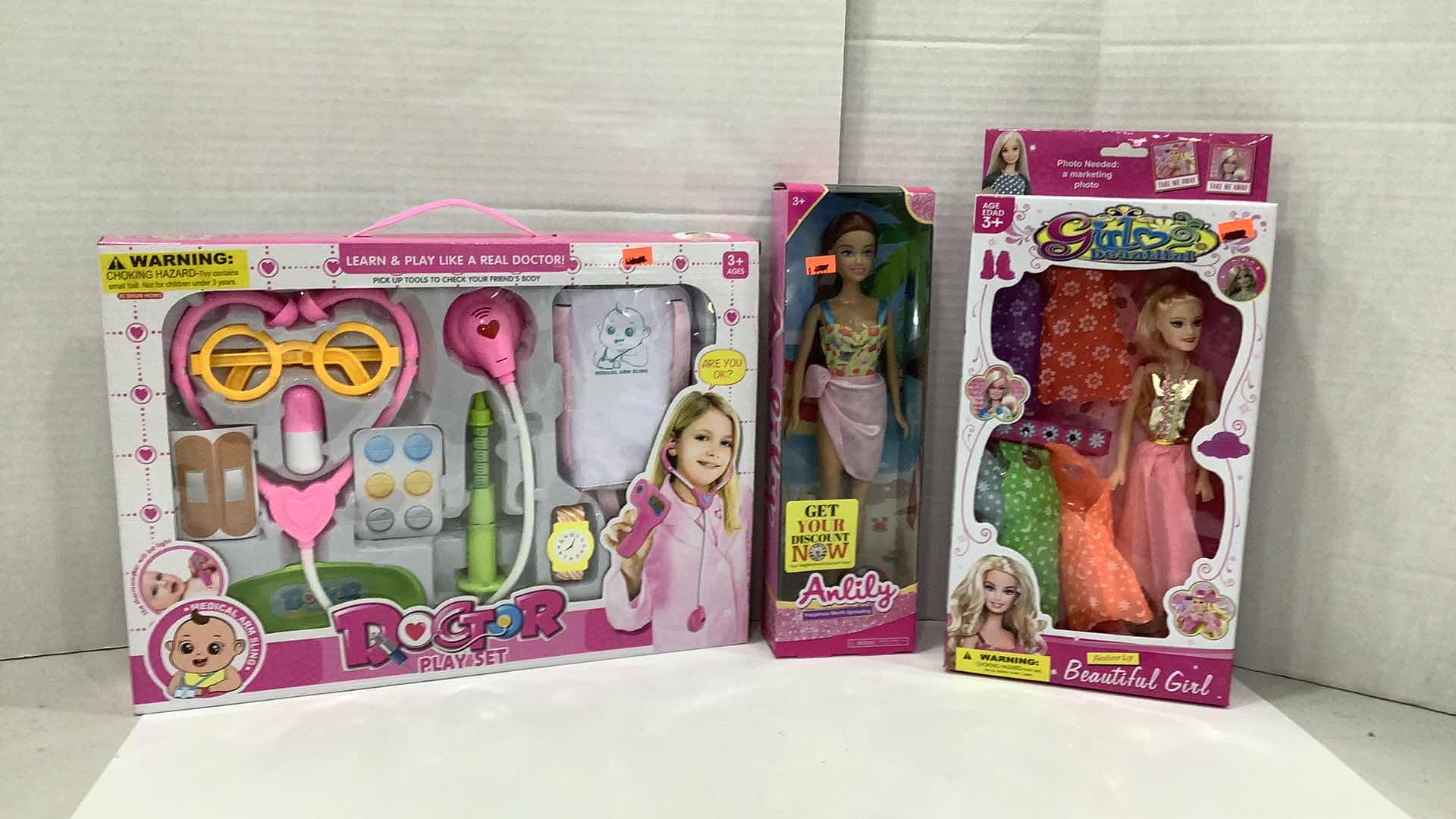 Photo 1 of 2 PCS NEW GIRL DOLLS AND DOCTOR GAME SET
