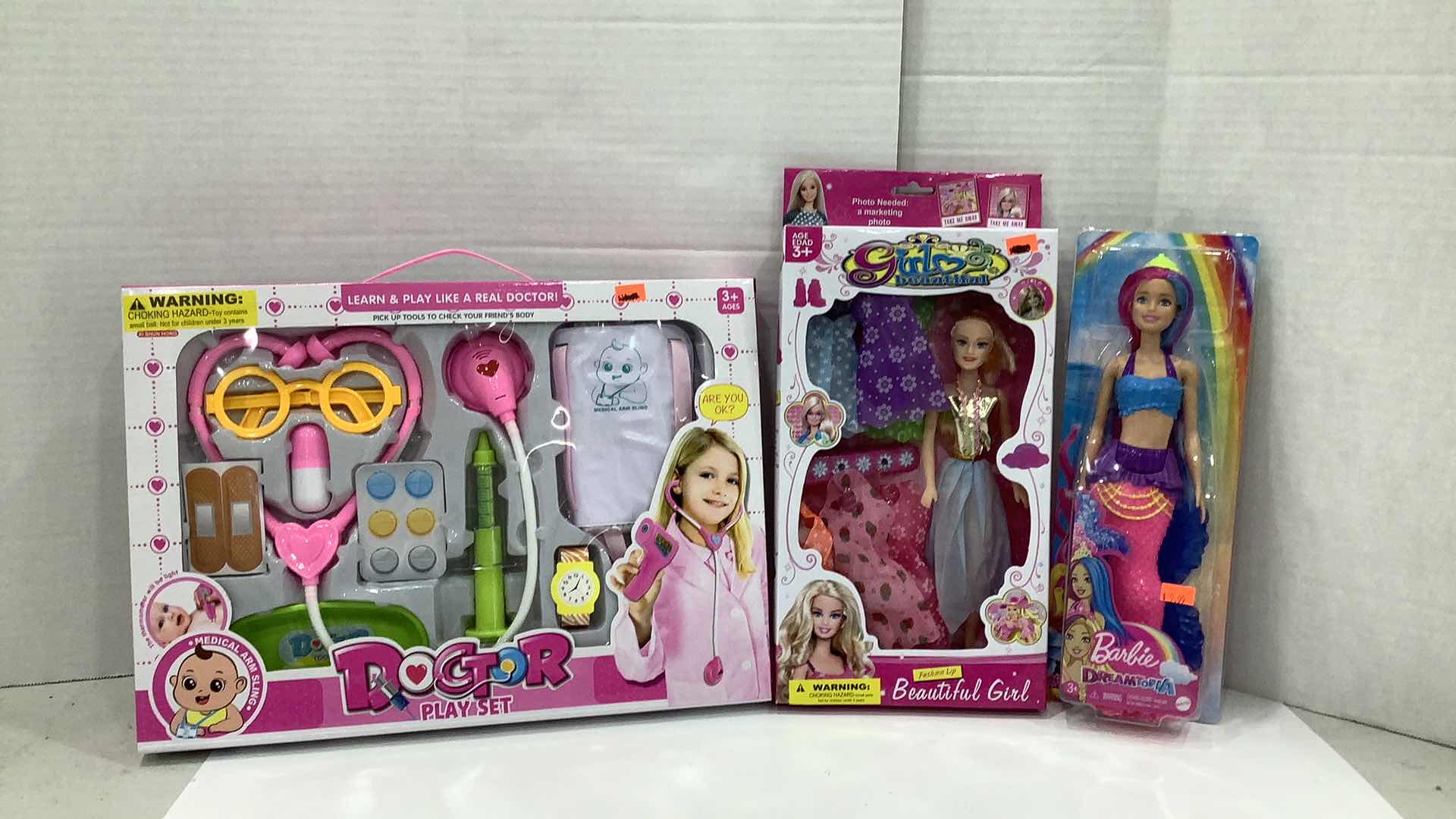 Photo 1 of 2 PCS NEW BARBIE GIRL DOLLS AND DOCTOR GAME SET