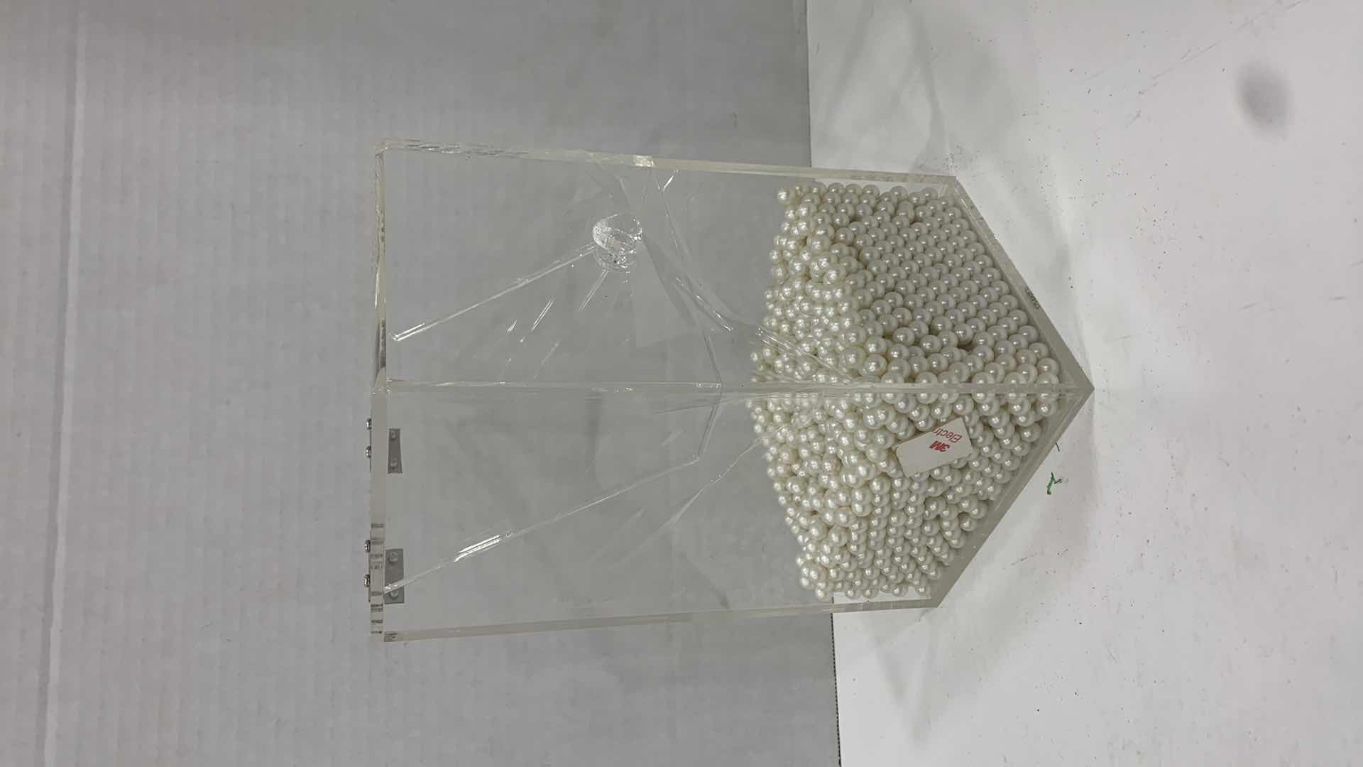 Photo 1 of CLEAR BOX WITH FAUX PEARLS