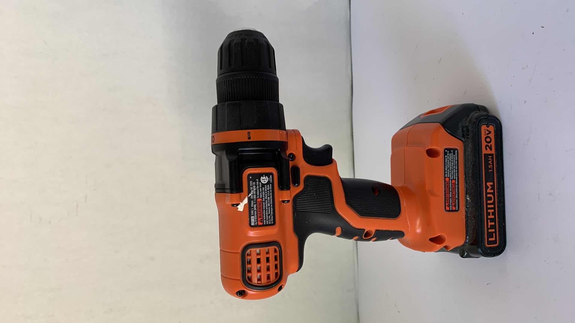 Photo 2 of BLACK AND DECKER ELECTRIC DRILL WITH BATTERY