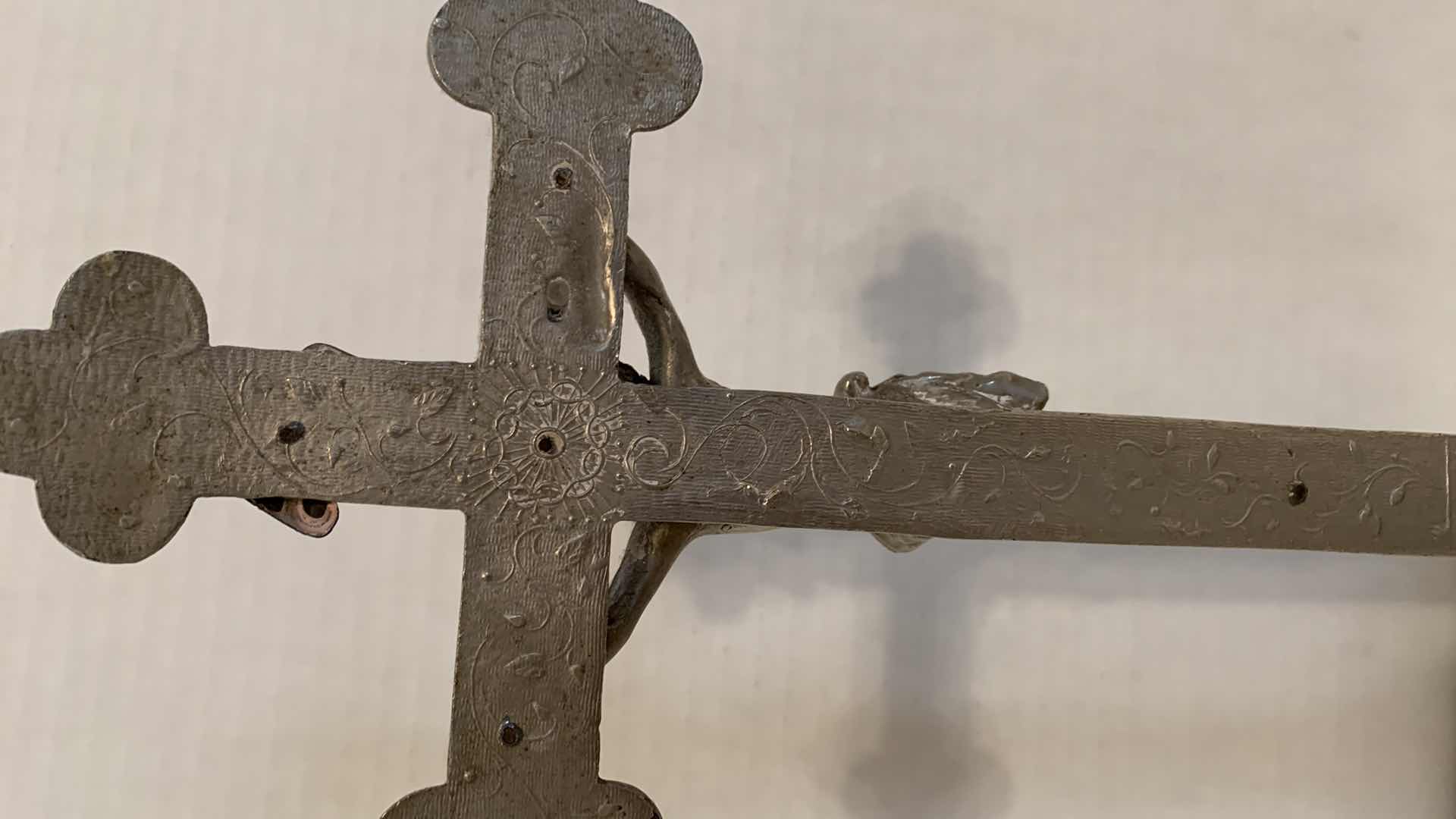 Photo 1 of VINTAGE HEAVY PLATED CRUCIFIX 13” TALL