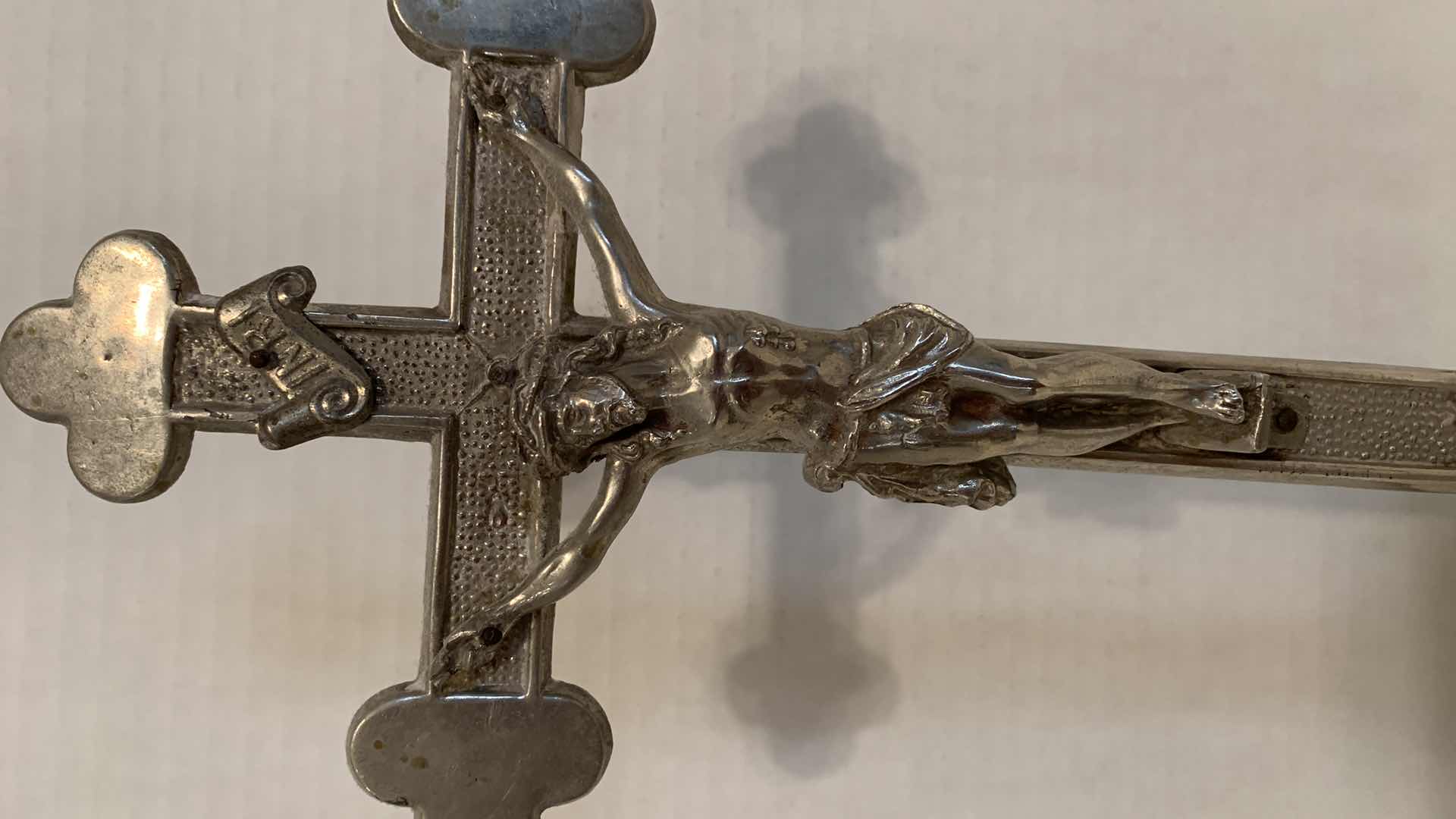 Photo 1 of VINTAGE HEAVY PLATED CRUCIFIX 13” TALL