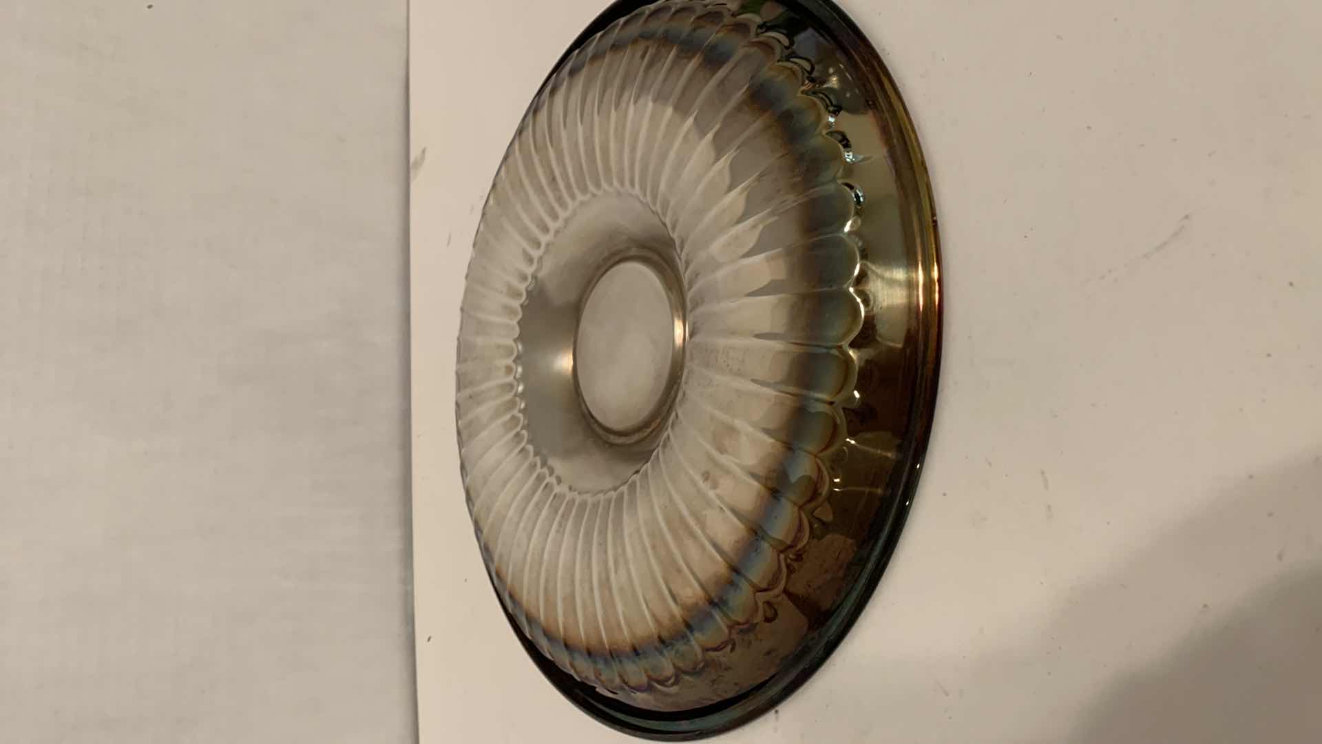 Photo 1 of SILVER PLATED SERVING TRAY 12” CIRCUMFERENCE