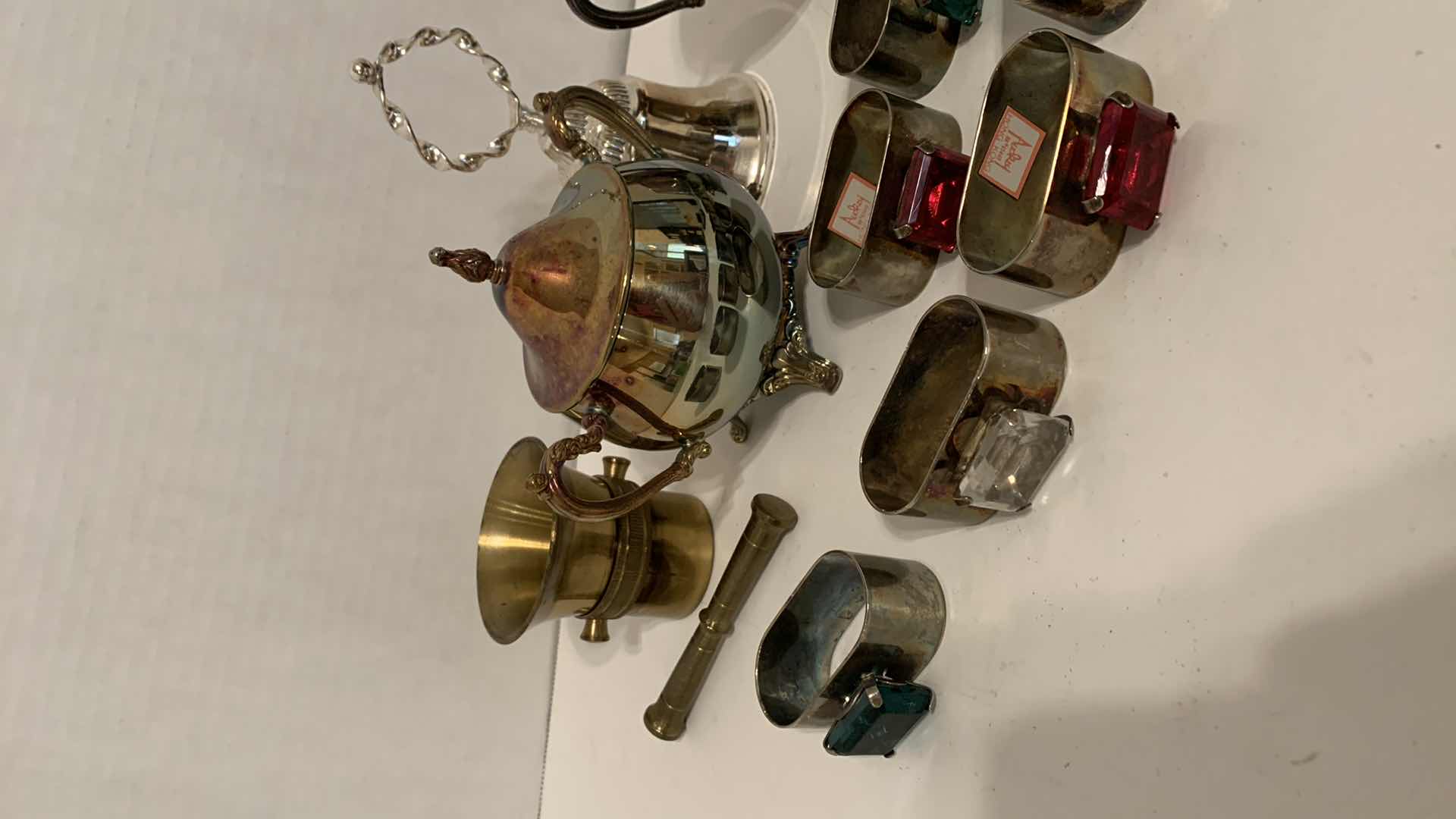 Photo 1 of ASSORTED SILVER PLATED ITEMS AND KITCHEN DECOR