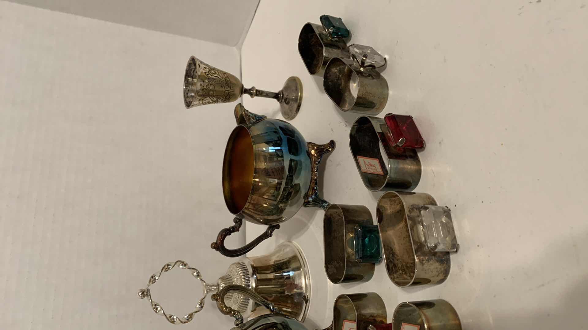 Photo 1 of ASSORTED SILVER PLATED ITEMS AND KITCHEN DECOR