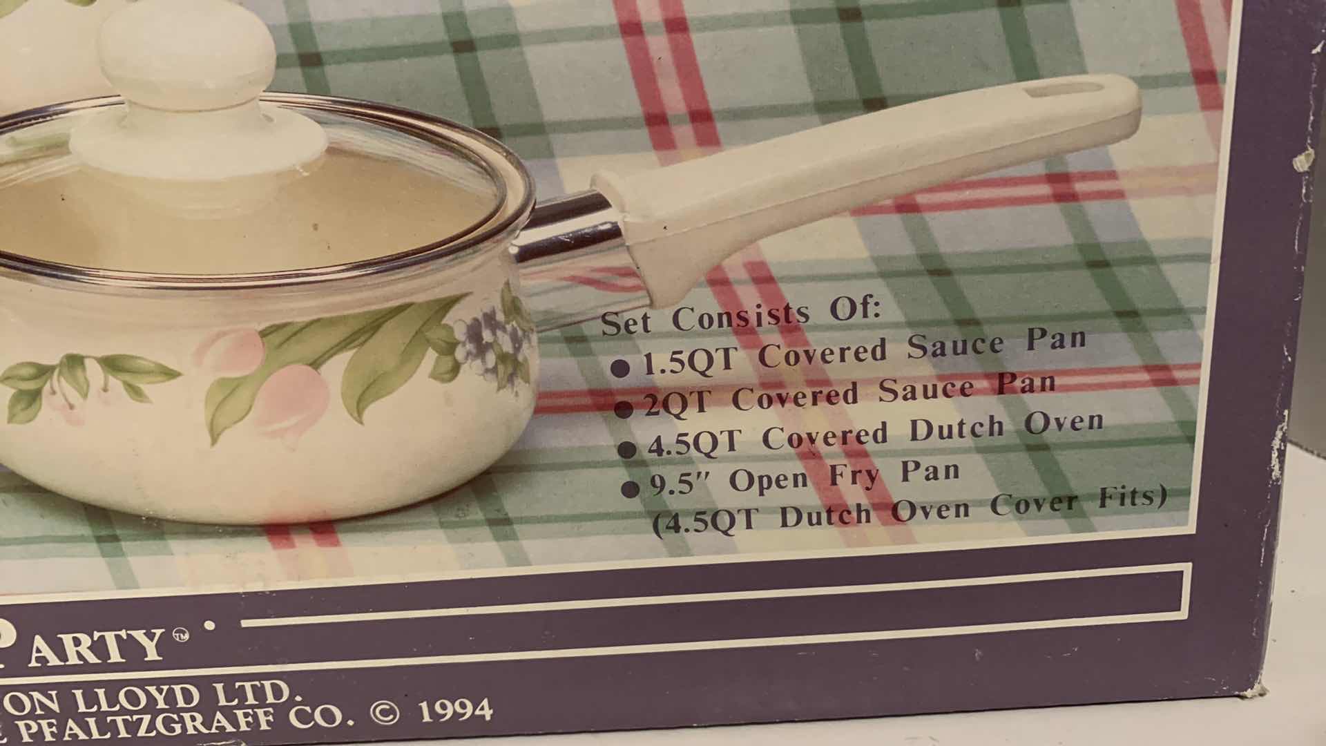 Photo 1 of PFALTZGRAFF GARDEN PARTY 7 PIECE COOKWARE SET ENAMEL ON STEEL