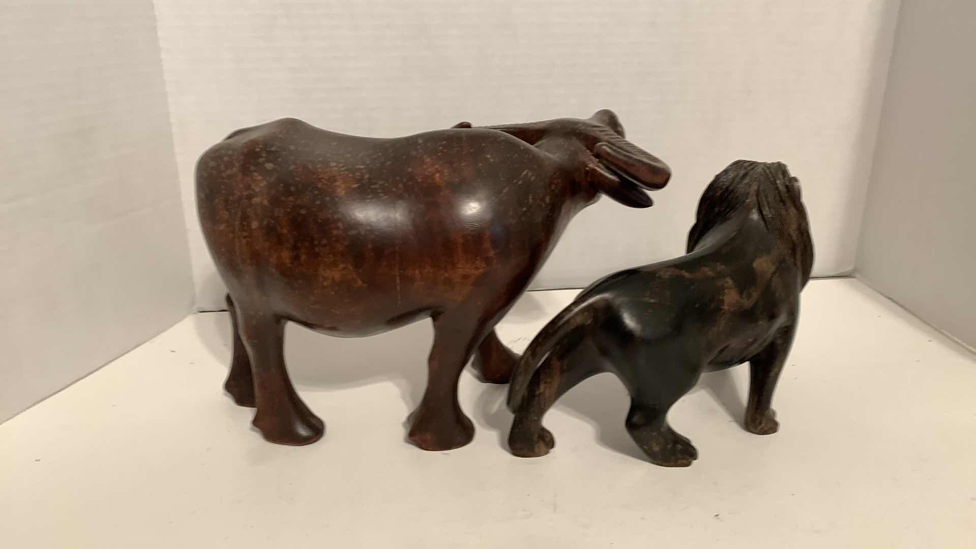 Photo 1 of TEAK JUNGLE ANIMALS TALLEST 8” 