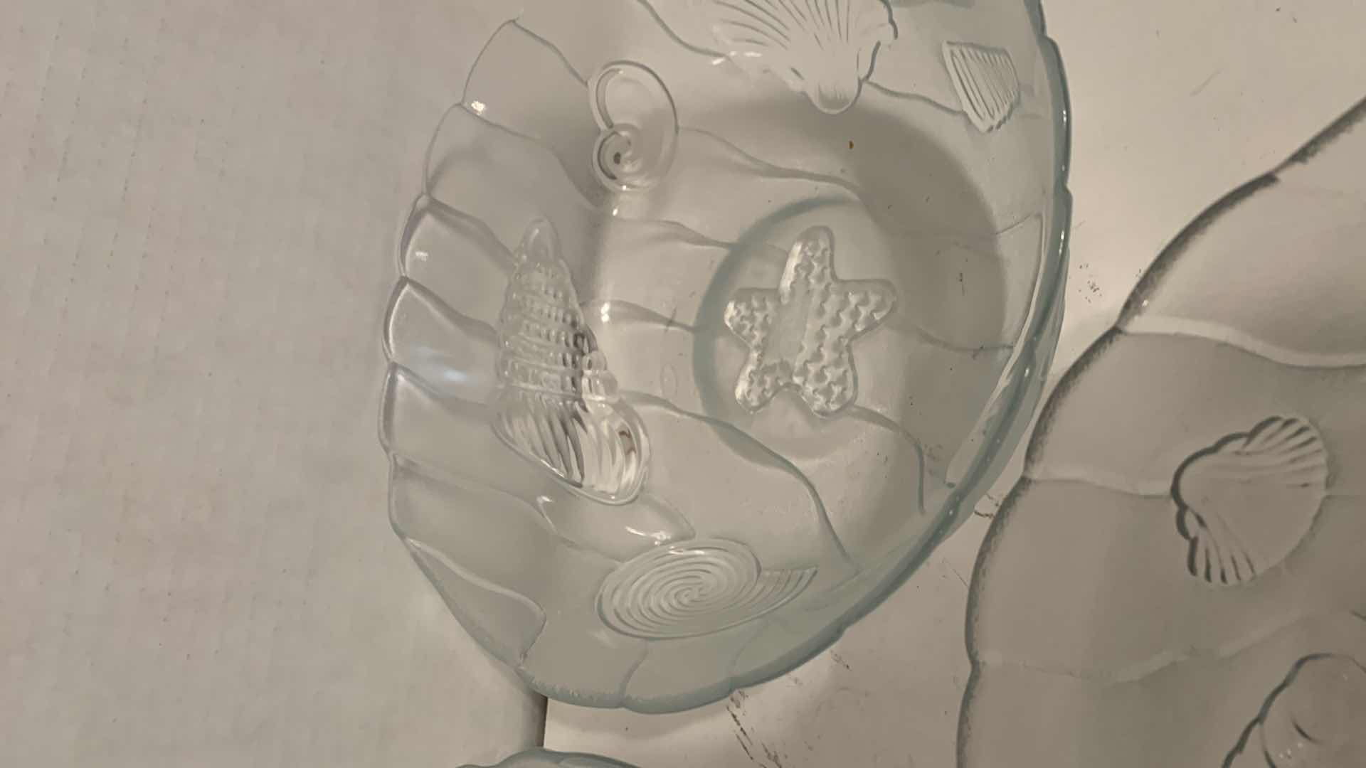 Photo 1 of THREE BEACH INSPIRED GLASS BOWLS 9” CIRCUMFERENCE