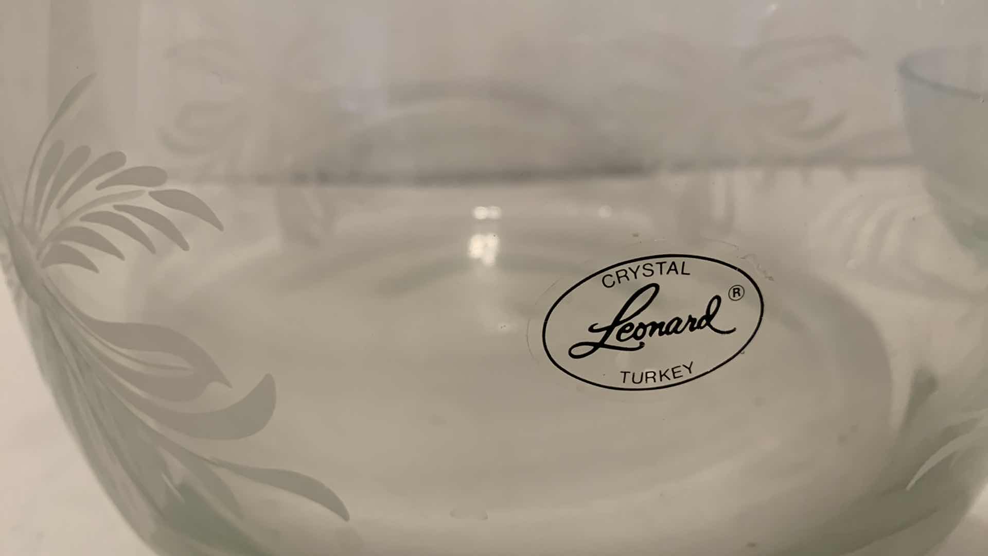 Photo 1 of LEONARD CRYSTAL BOWL 10” CIRCUMFERENCE AND ANOTHER BOWL