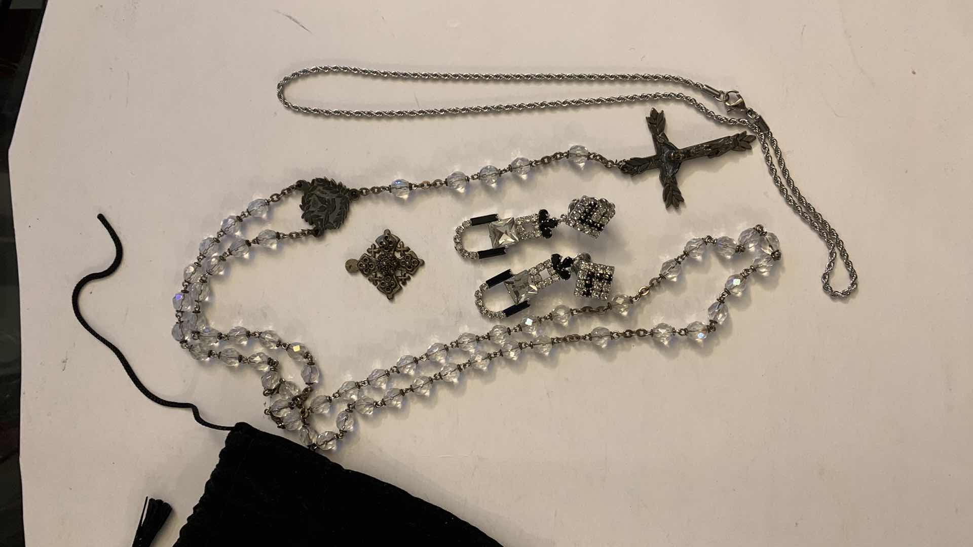 Photo 1 of ROSARY AND COSTUME JEWELRY