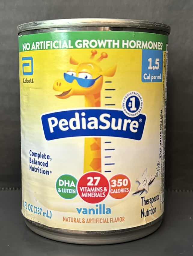 Photo 2 of PEDIASURE VANILLA STANDARD TUBE FEEDING FORMULA 24  X 8 OUNCE CANS