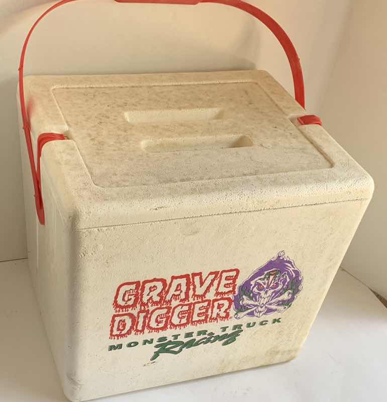 Photo 1 of GRAVE DIGGER MONSTER TRUCK STYROFOAM CONTAINER