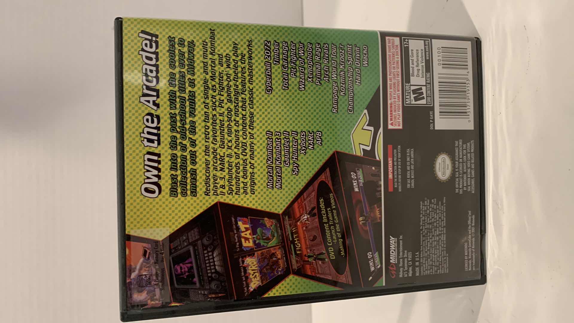 Photo 3 of NINTENDO GAMECUBE MIDWAY ARCADE TREASURES GAME