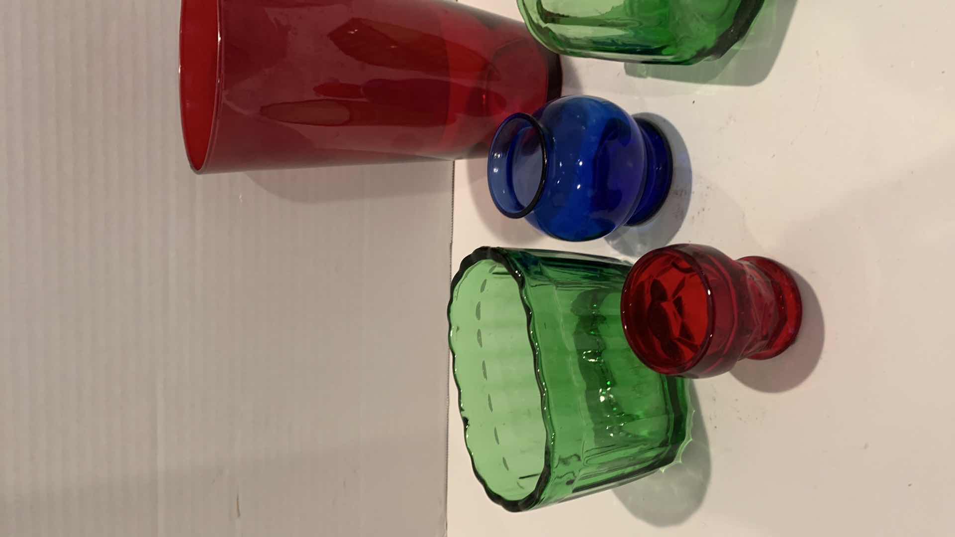 Photo 3 of COLORED GLASS ITEMS