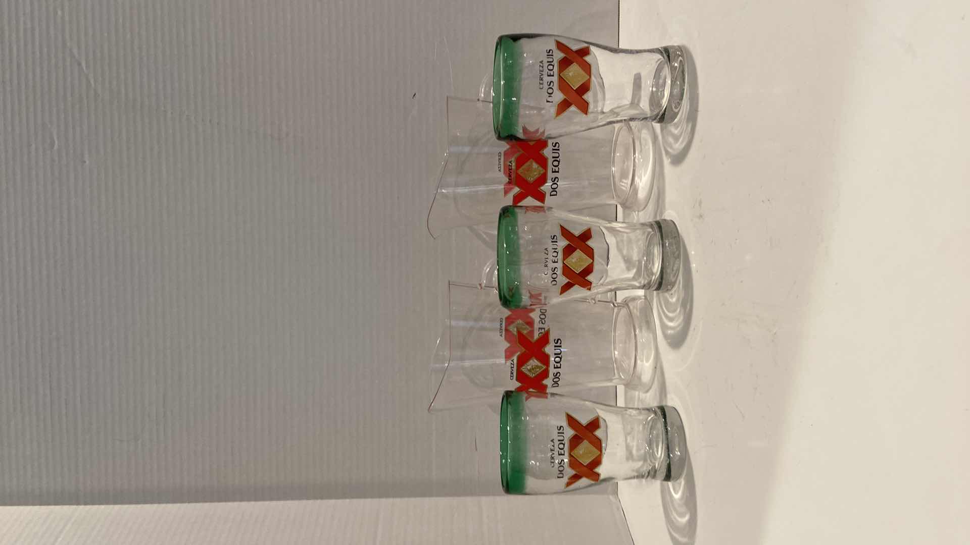 Photo 1 of SET OF DOS EQUIS  PITCHERS, AND 3 GLASSES