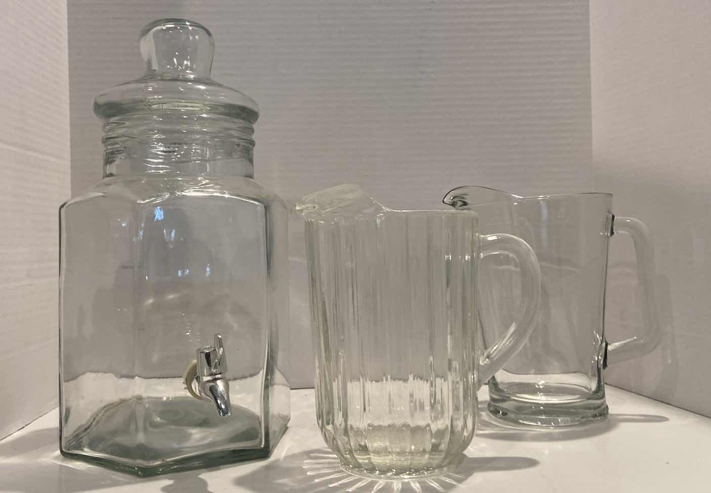 Photo 1 of GLASS PITCHERS AND TEA DISPENSER