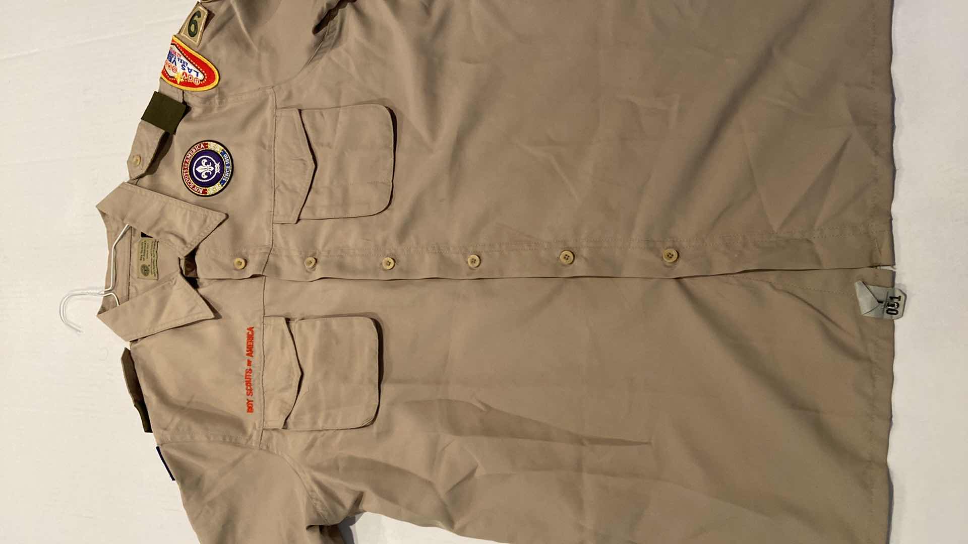 Photo 3 of BOY SCOUTS OF AMERICA UNIFORM SHIRT (2) SIZE MEDIUM