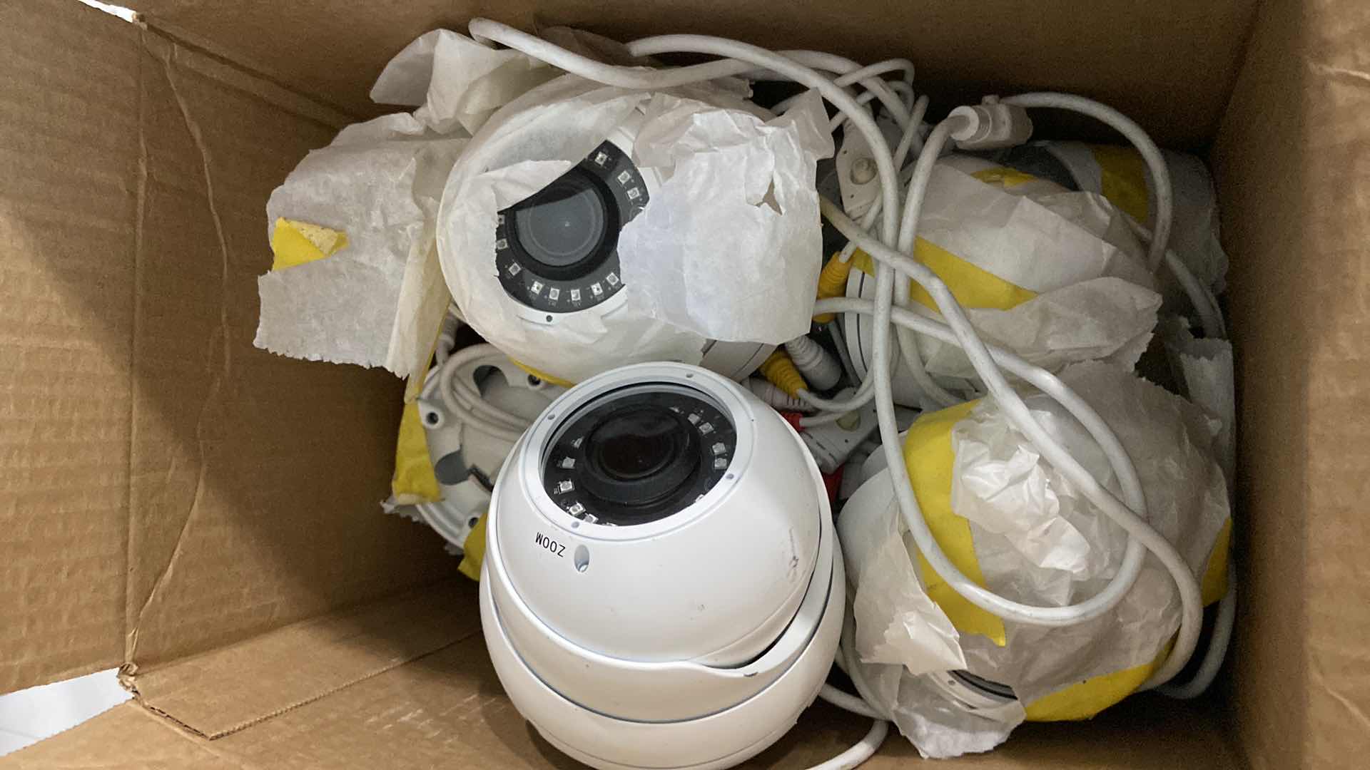 Photo 1 of BOX OF SECURITY CAMERAS