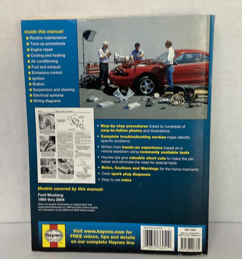 Photo 2 of FORD MUSTANG REPAIR MANUAL 1994 THRU 2004