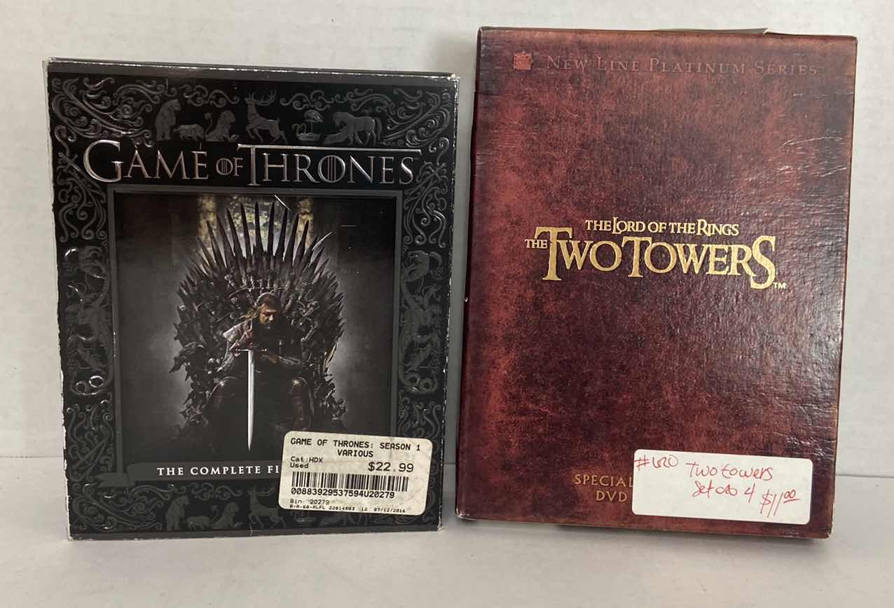 Photo 1 of GAME OF THRONES COMPLETE FIRST SEASON AND THE LORD OF THE RINGS THE TWO TOWERS