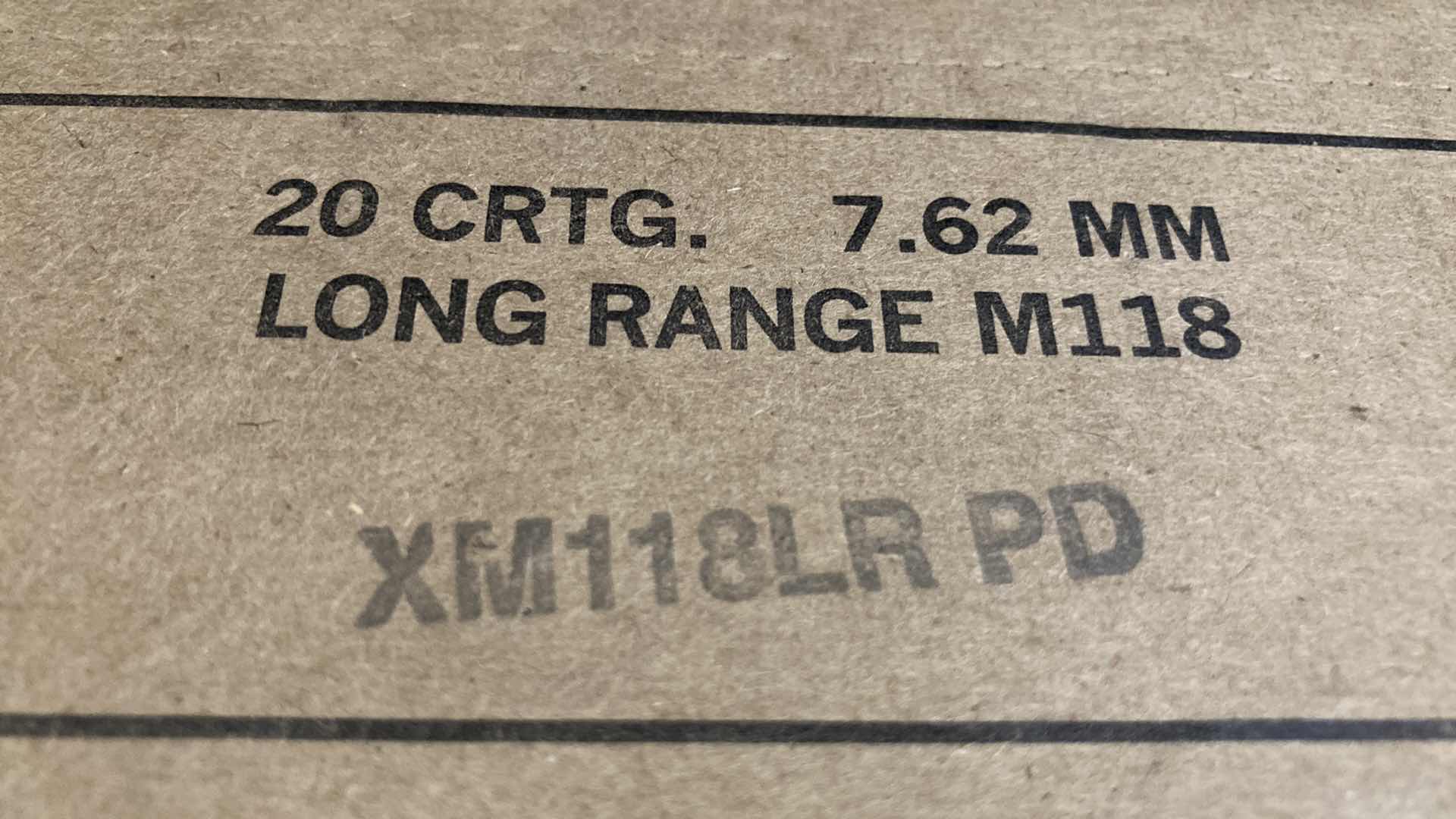 Photo 2 of 7.62MM LONG RANGE M118 XM118LR PD AMMO (40)