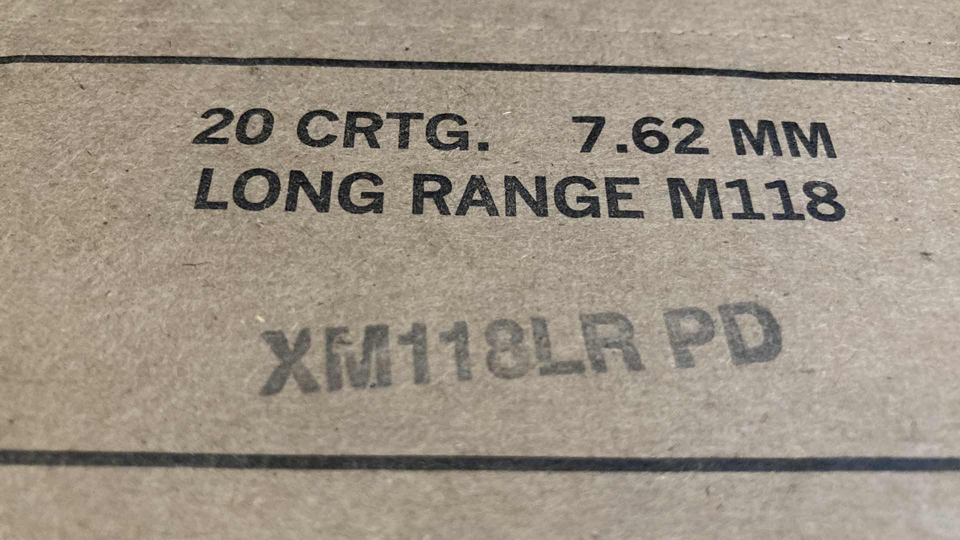 Photo 2 of 7.62MM LONG RANGE M118 XM118LR PD AMMO (40)