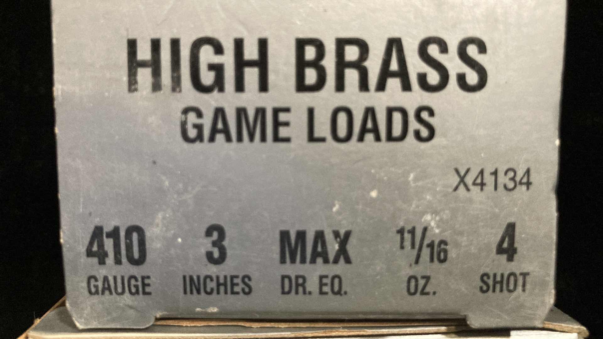 Photo 2 of WINCHESTER 410 GAUGE HIGH BRASS GAME LOAD AMMO (50)