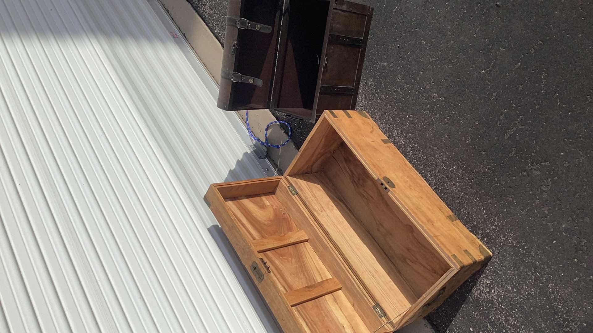 Photo 2 of 2- WOOD STORAGE CHESTS