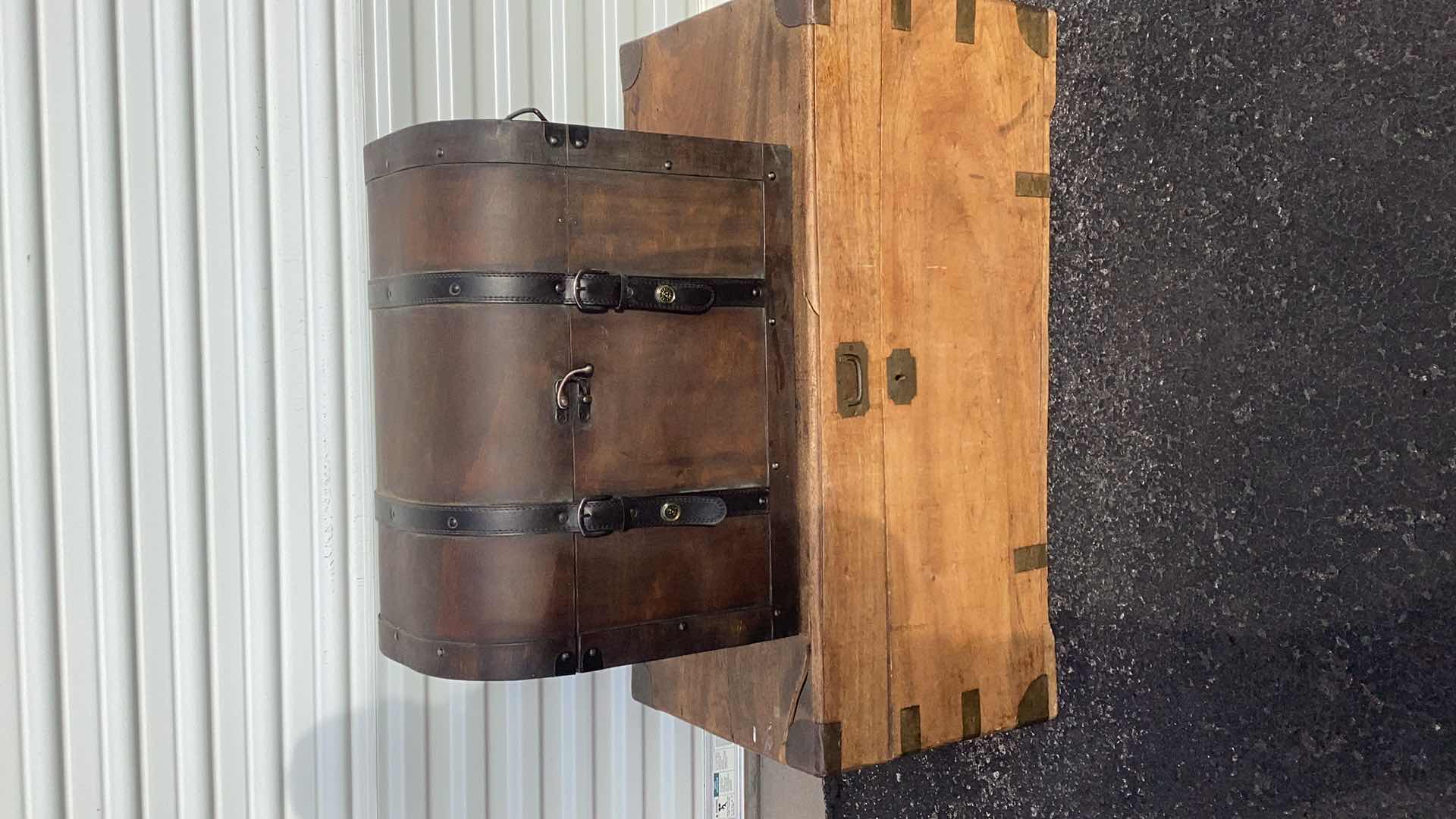 Photo 1 of 2- WOOD STORAGE CHESTS