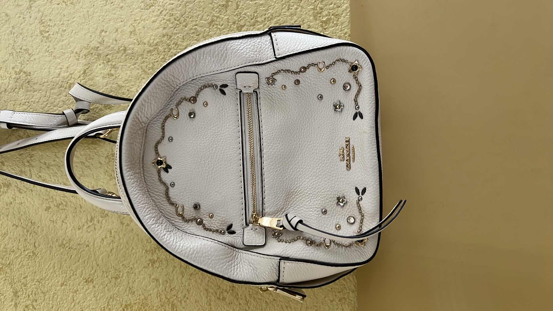 Photo 2 of COACH WHITE W GOLD ACCENTS LADIES BACKPACK