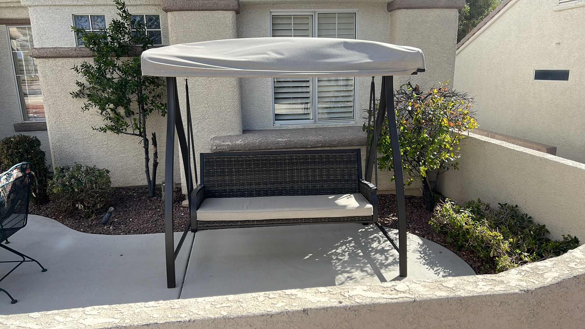 Photo 1 of OUTDOOR CANOPY 2 PERSON PORCH SWING W HEAVY METAL FRAME 