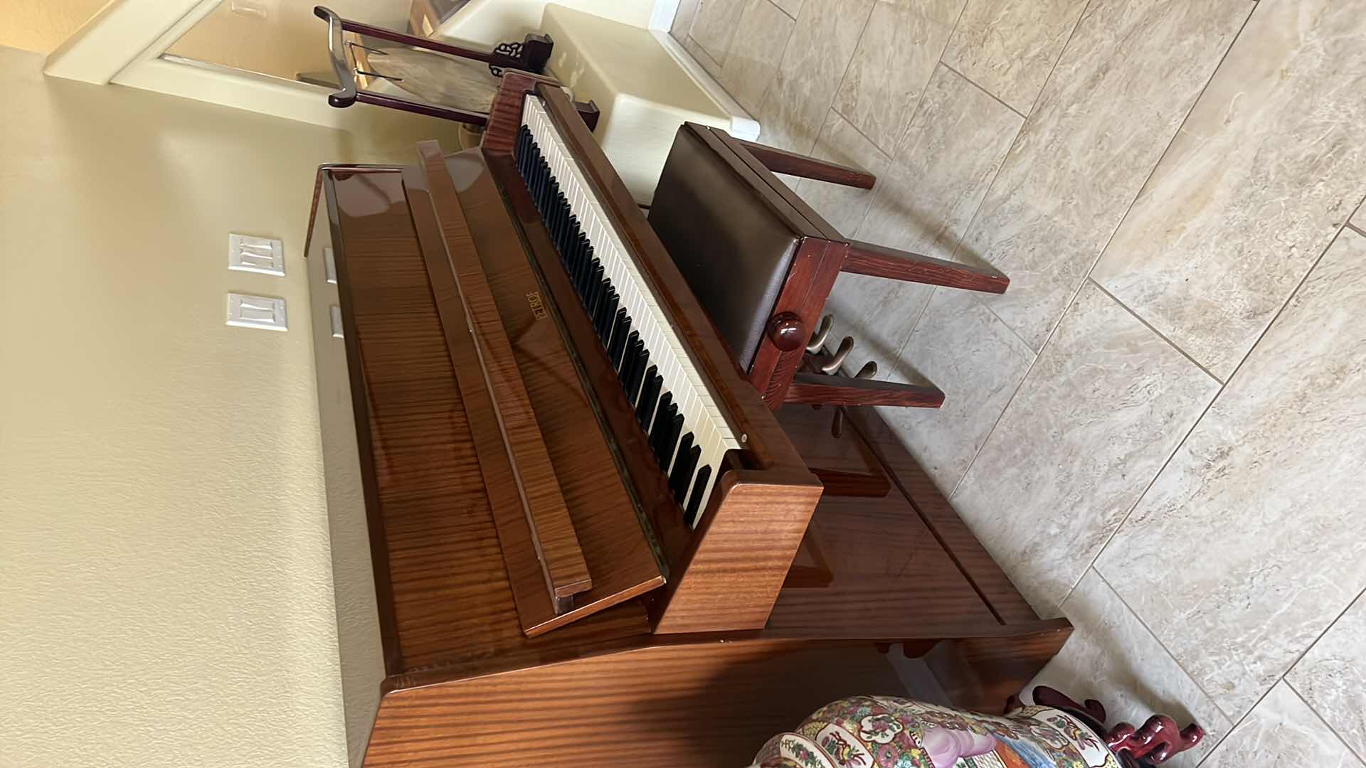 Photo 5 of VINTAGE PETROF UPRIGHT WALNUT PIANO W BENCH