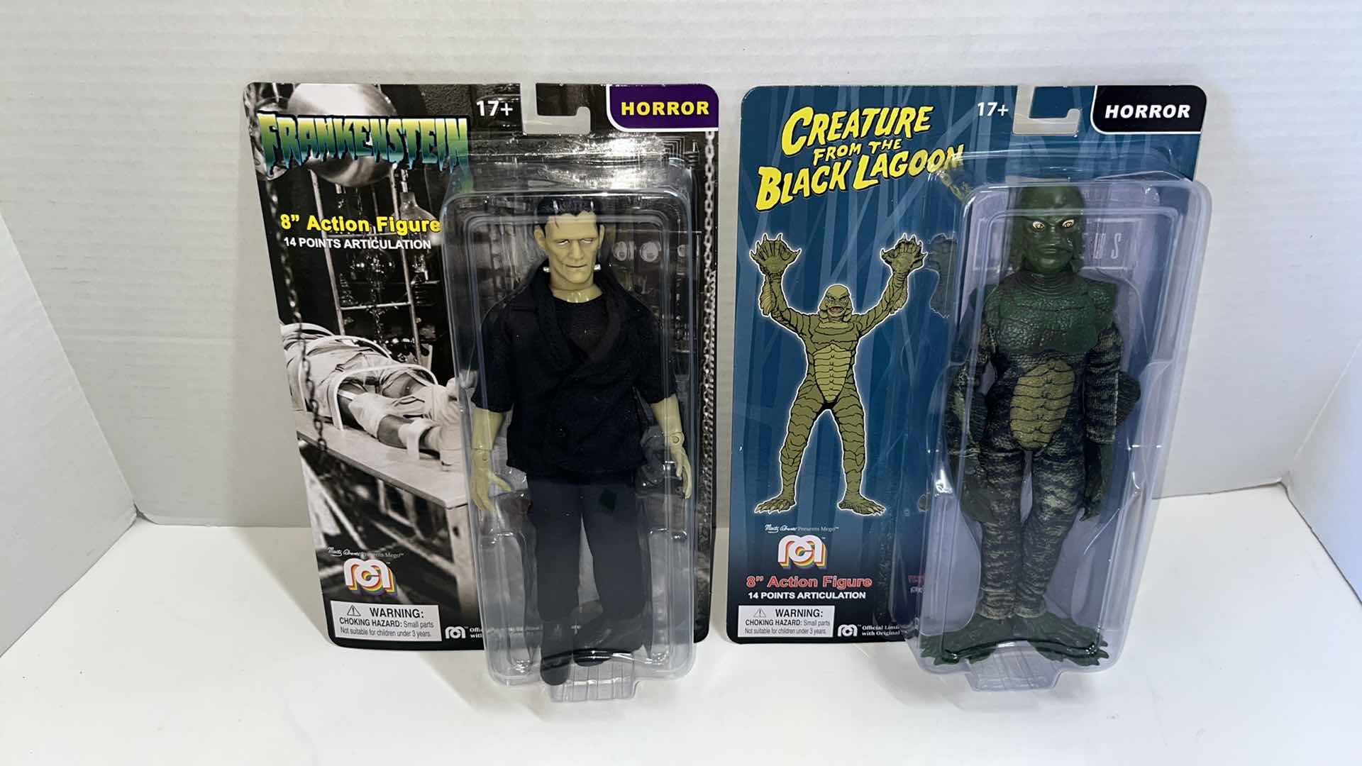 Photo 1 of NIB WORLDS GREATEST MEGO MONSTERS 8” ACTION FIGURE, FRANKENSTEIN & CREATURE FROM THE BLACK LAGOON (2)