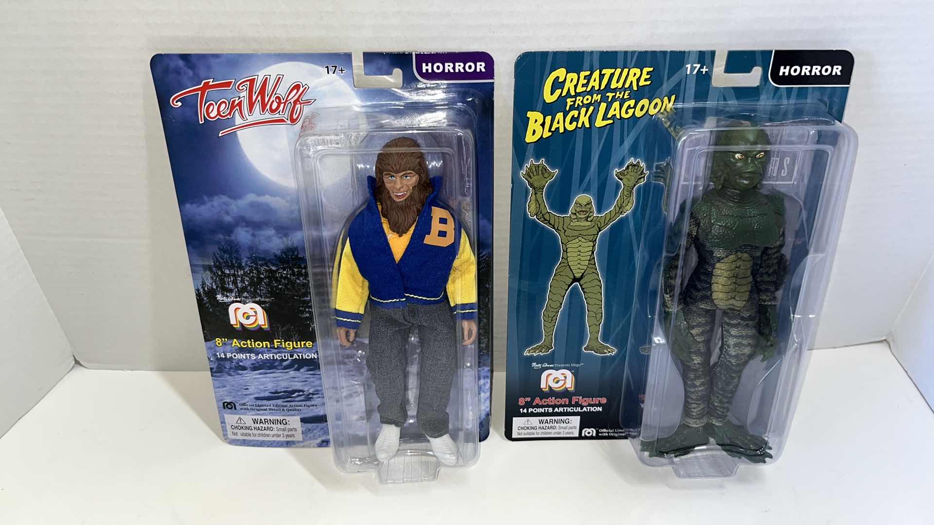 Photo 1 of NIB WORLDS GREATEST MEGO MONSTERS 8” ACTION FIGURE, TEEN WOLF & CREATURE FROM THE BLACK LAGOON (2)